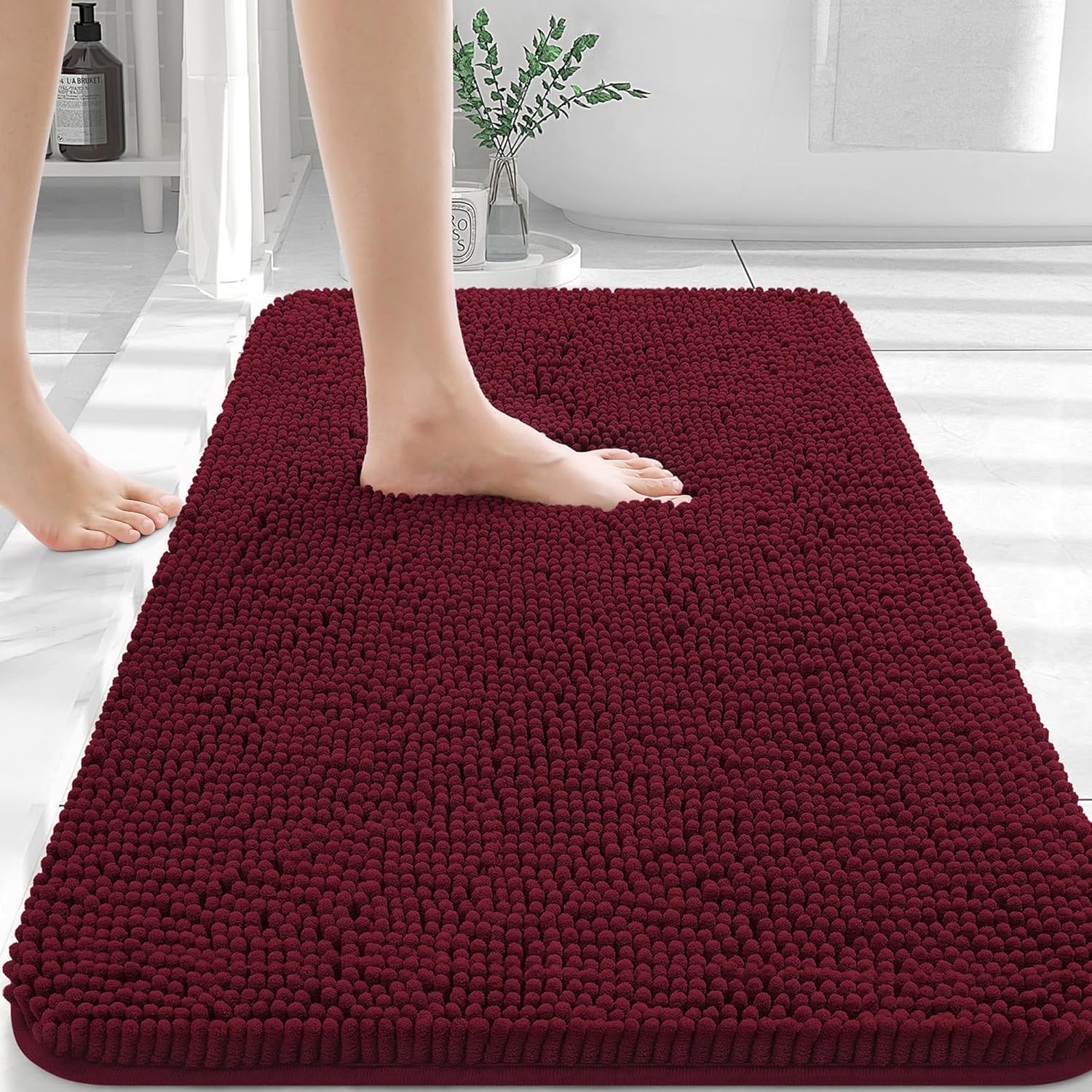 OLANLY Extra Soft Chenille Bath Rugs for Ultimate Comfort