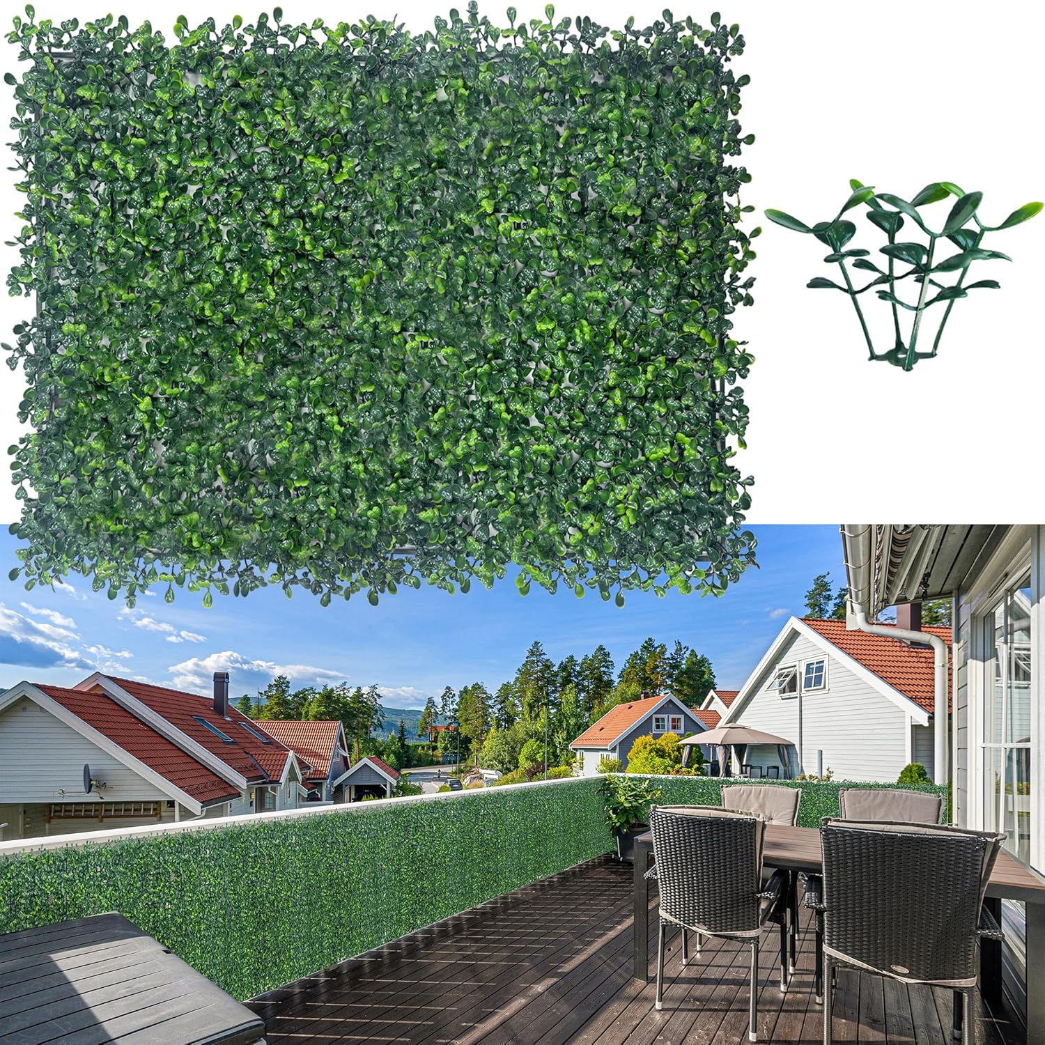 Artificial Boxwood Hedge Wall Panels for Indoor Outdoor Decor