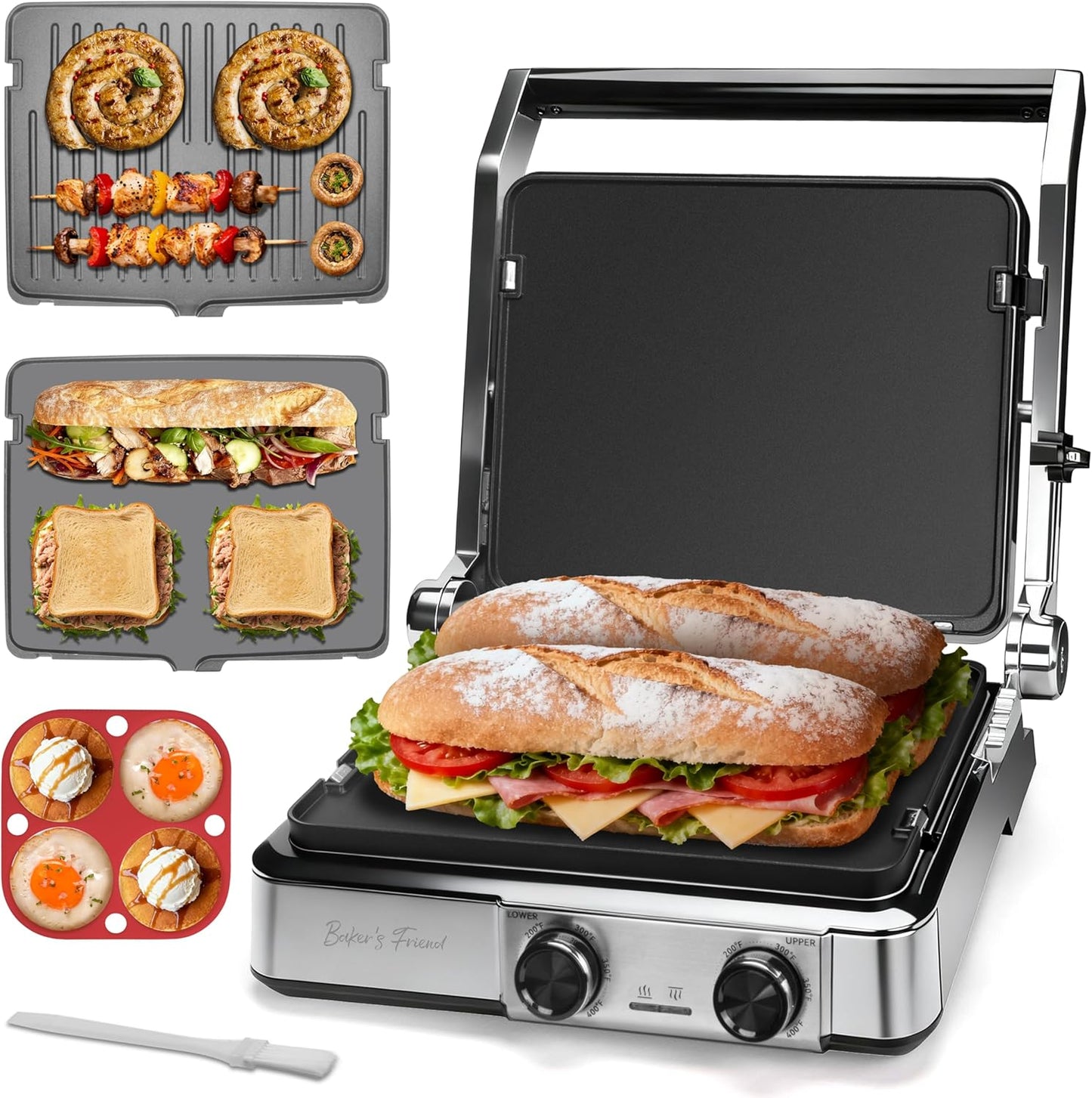 Panini Press Grill for Perfect Sandwiches and Grilled Cheese