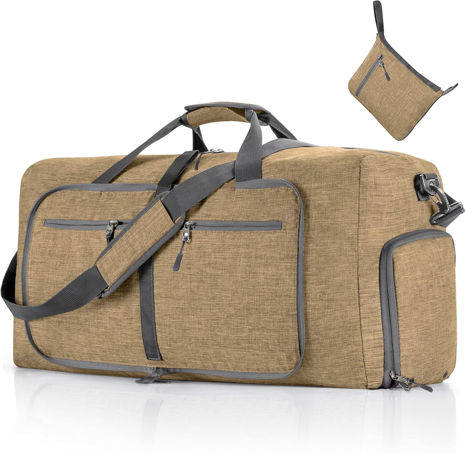 Foldable Travel Duffle Bag with Shoe Compartment for All Trips