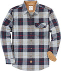 Dubinik Mens Flannel Shirts Long Sleeve Button Down - Warm, Soft Fit