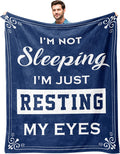 Birthday Blanket for Men - Funny Dad Gift with Cozy Flannel