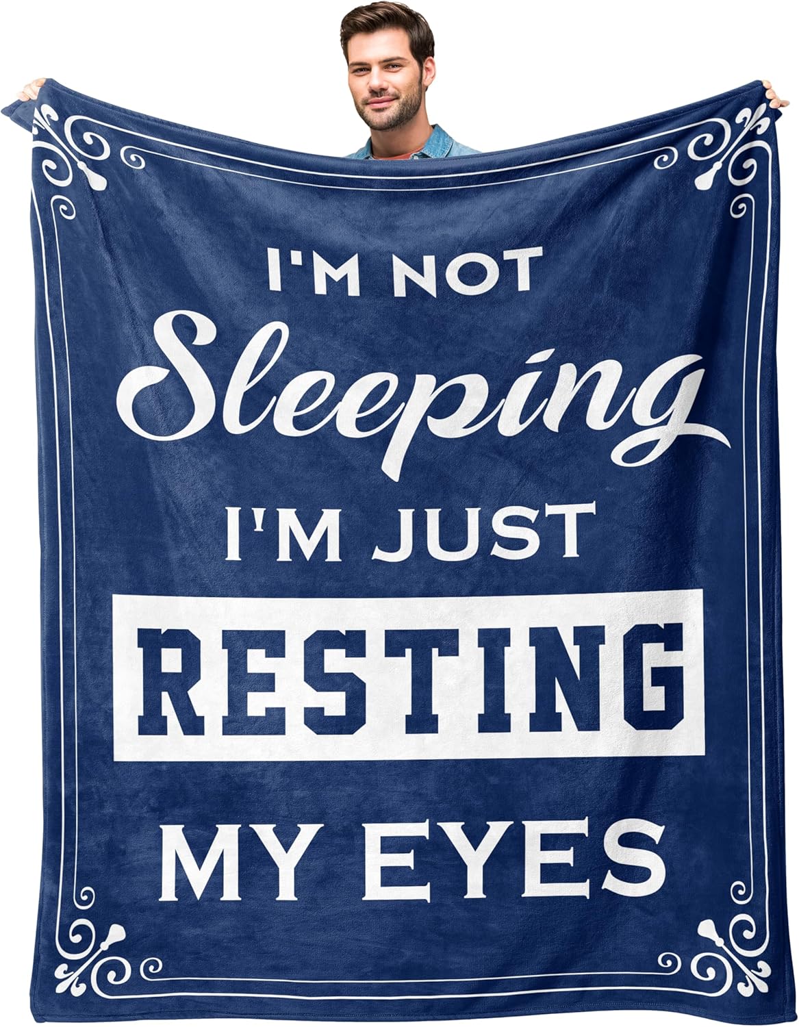 Cozy Blanket with Fun Message for Men, Perfect Gift Idea