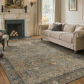 GENIMO 4x6 Area Rug for Living Room - Machine Washable Vintage Style