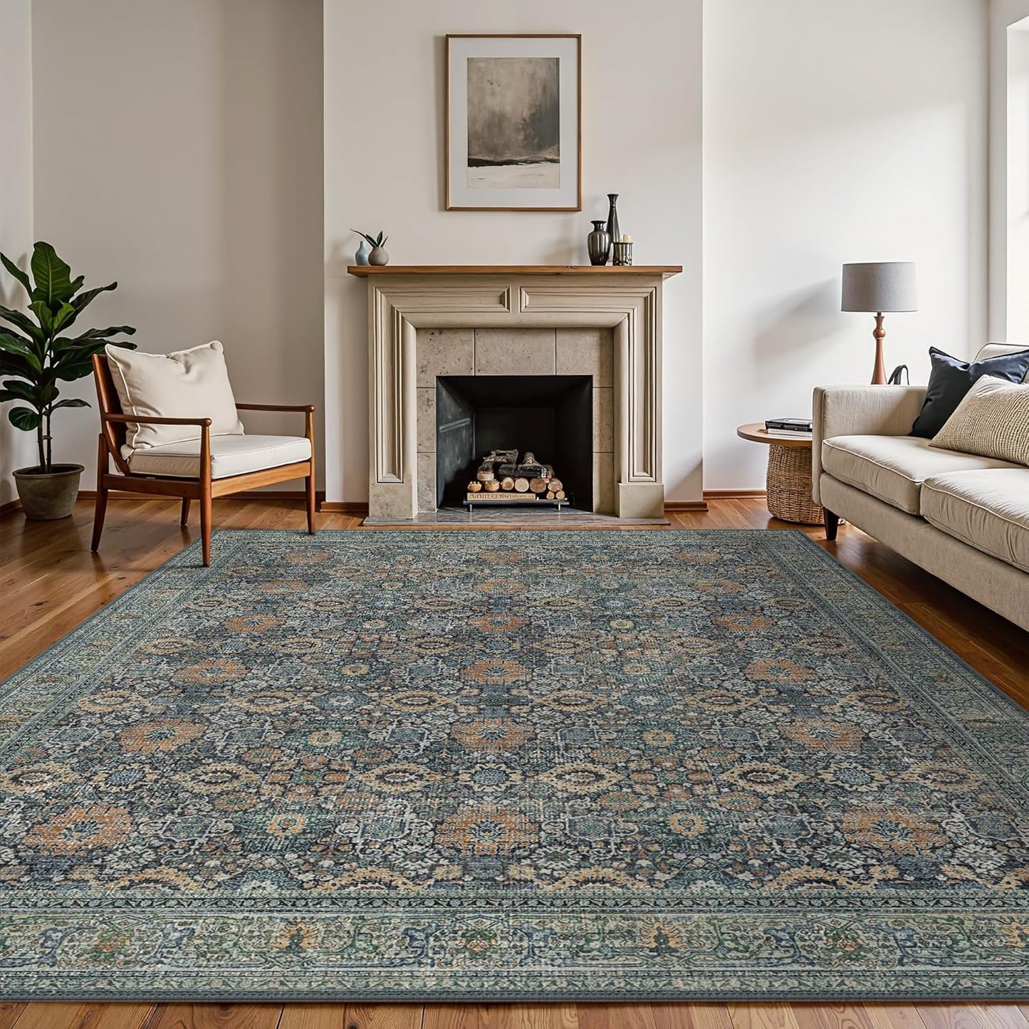 8X10 Area Rugs Machine Washable for Living Room and Bedroom