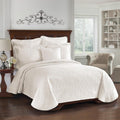 King/CalKing Ivory Cotton Matelasse Coverlet - Modern Farmhouse