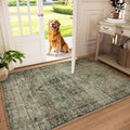 Machine Washable Throw Rugs for Entryway 3x5 - Stain Resistant Low