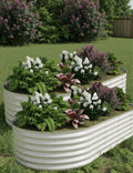 Raised Garden Beds 2 Pack 8x4x1.5 ft - Durable Galvanized Planters