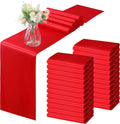 Red Satin Table Runner 12 x 108 in 24 Pack - Elegant Event Decor