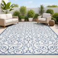 JONATHAN Y Vintage Filigree Indoor Outdoor Rug 9x12 - Durable