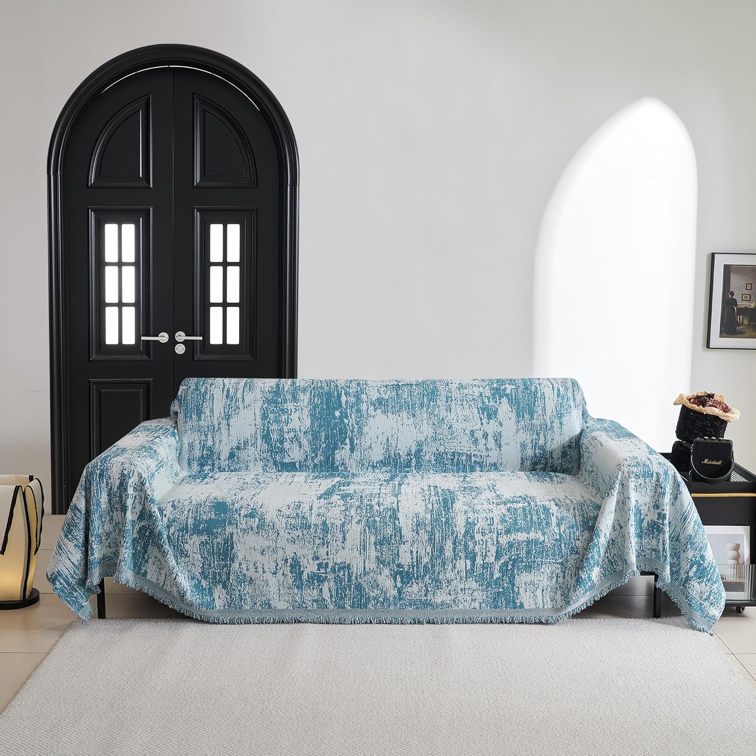 MYSKY HOME Couch Cover for Sectional Sofa Set in Sage Green