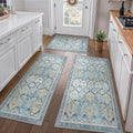 GENIMO Kitchen Mats Set of 3 Non-Slip Washable Waterproof Rugs