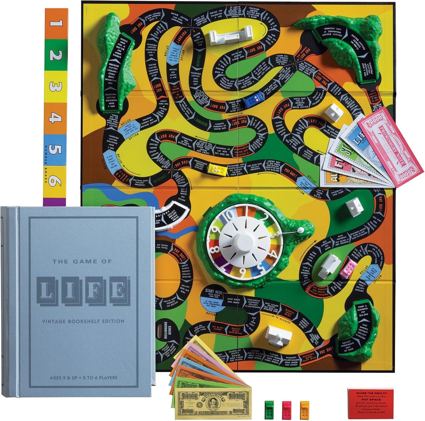 The Game of Life Vintage Bookshelf Edition for Timeless Fun