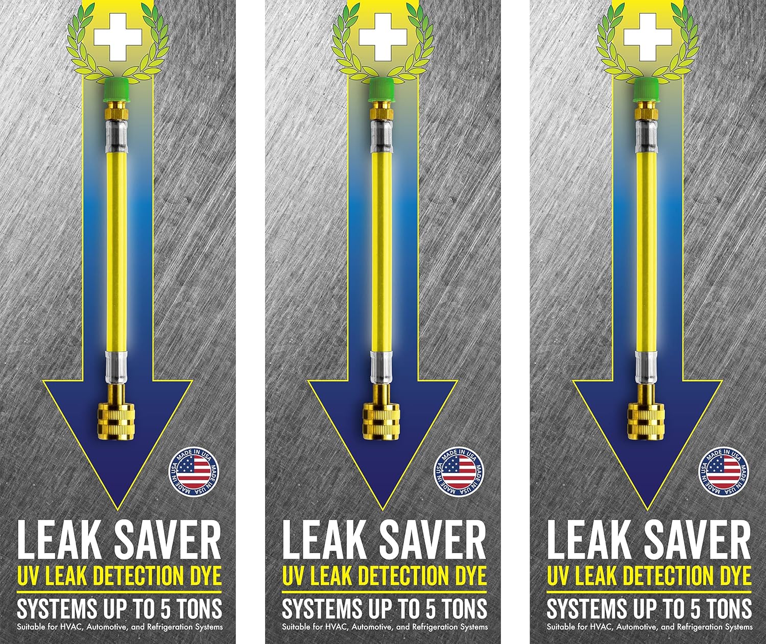 Leak Saver UV Dye for Refrigerant Leak Detection - 3 Pack
