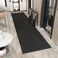 Solid Design Non-Slip Rubberback 2ft 7in x 16ft Runner Rug - Low