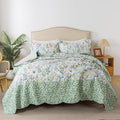 HoneiLife Oversized Queen Bedspread Floral Quilt Set - Oversized