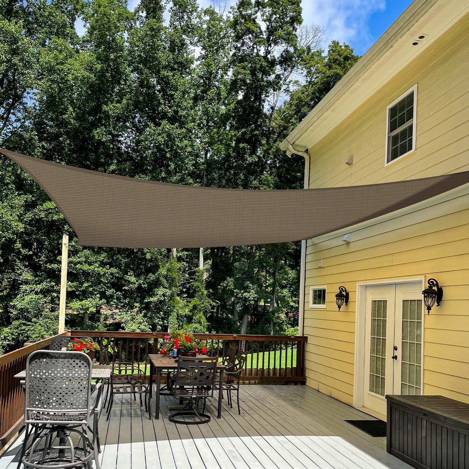 TANG 4ft x 12ft Sun Shade Sail Rectangle Outdoor Canopy UV Block