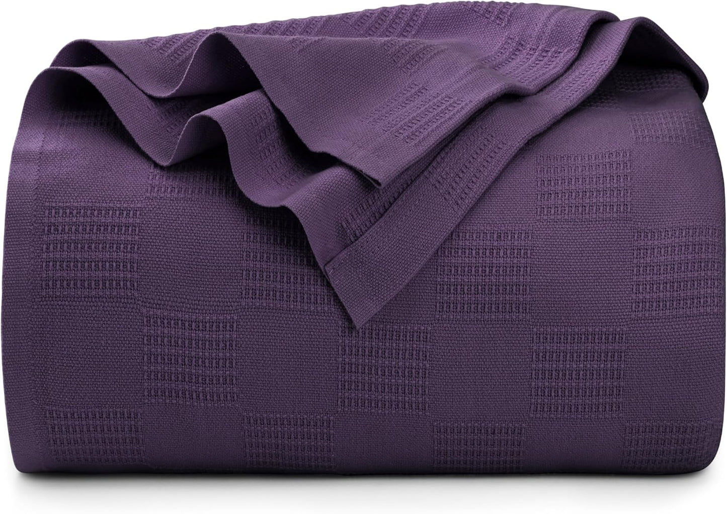 Utopia Bedding Plum 100% Cotton Blanket for All Seasons Comfort