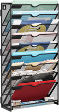 Lavatino 10-Tier Hanging File Organizer - Vertical Wall File Holder
