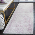 Adirondack Runner Rug 2ft 6in x 10ft - Ivory & Lavender, Non-Shedding