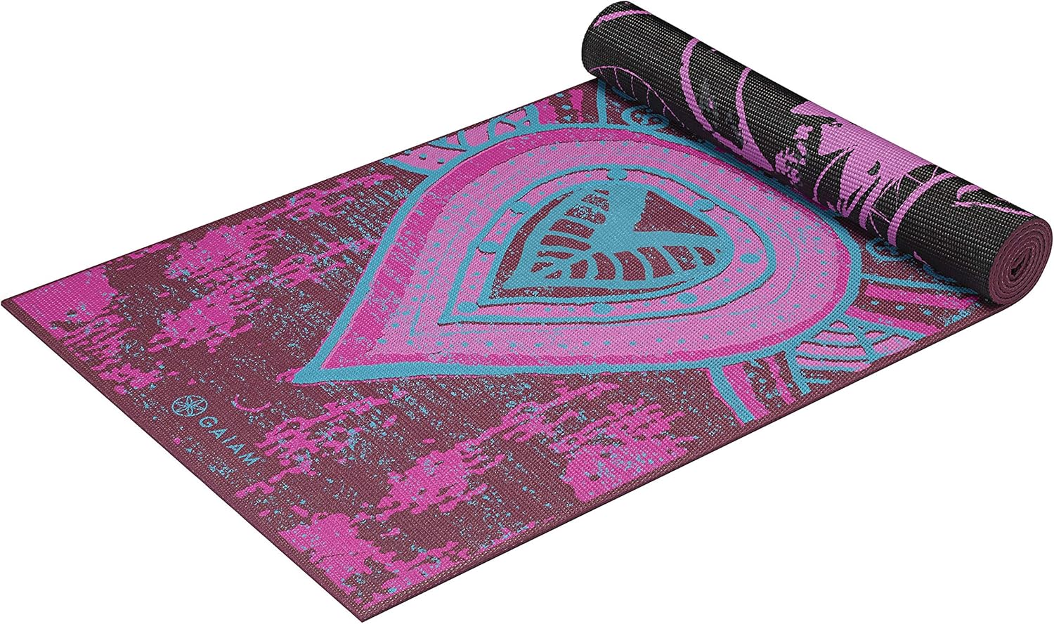 Gaiam Premium Non-Slip Yoga Mat - Reversible 6mm Thick