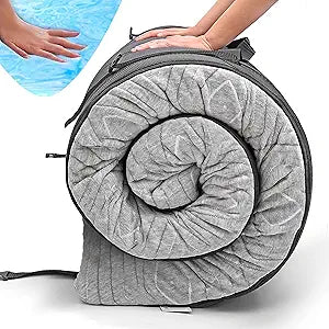 Roll Up Travel Mattress with Cooling Gel Memory Foam for Comfort
