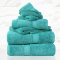 Turquoise Egyptian Cotton Pile 6 Piece Towel Set - Ultra Soft Luxury