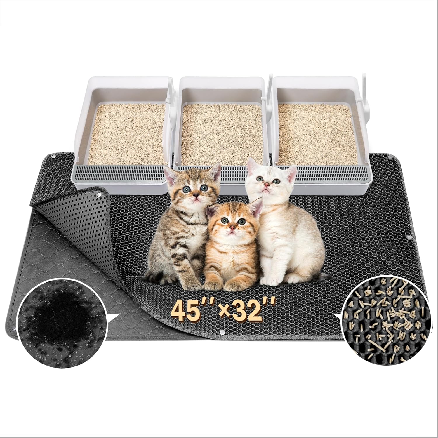 Extra Large Cat Litter Mat for Multi-Cat Households