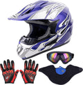 Adult Off-Road Dirt Bike Helmet with Goggles Gloves Mask - DOT Safe