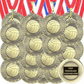 36 Pcs 2in Gold Sports Medals - Bulk Participation Awards