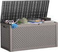 ROJIK Outdoor Storage Deck Box 100 Gal - Waterproof Patio Bench