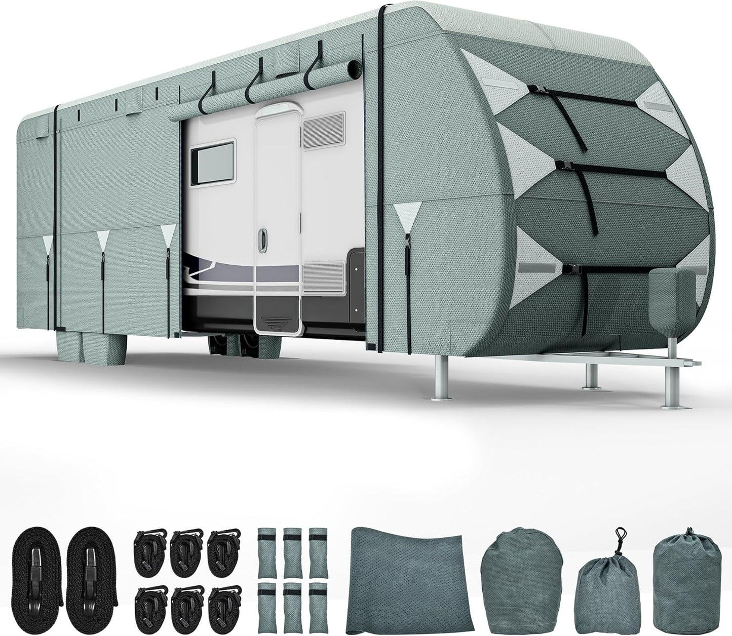 YITAHOME RV Cover for 24-27FT Travel Trailers - Waterproof & Windproof