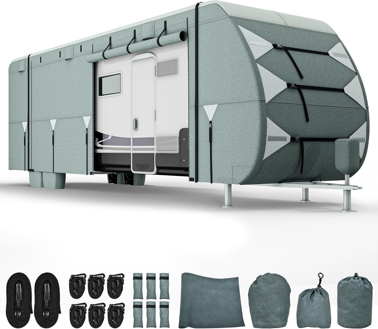 YITAHOME RV Cover for 24-27FT Travel Trailers - Waterproof & Windproof
