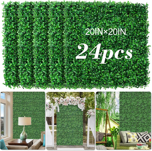 AOKIE 20X20 Artificial Grass Wall Panels for Indoor Outdoor Decor