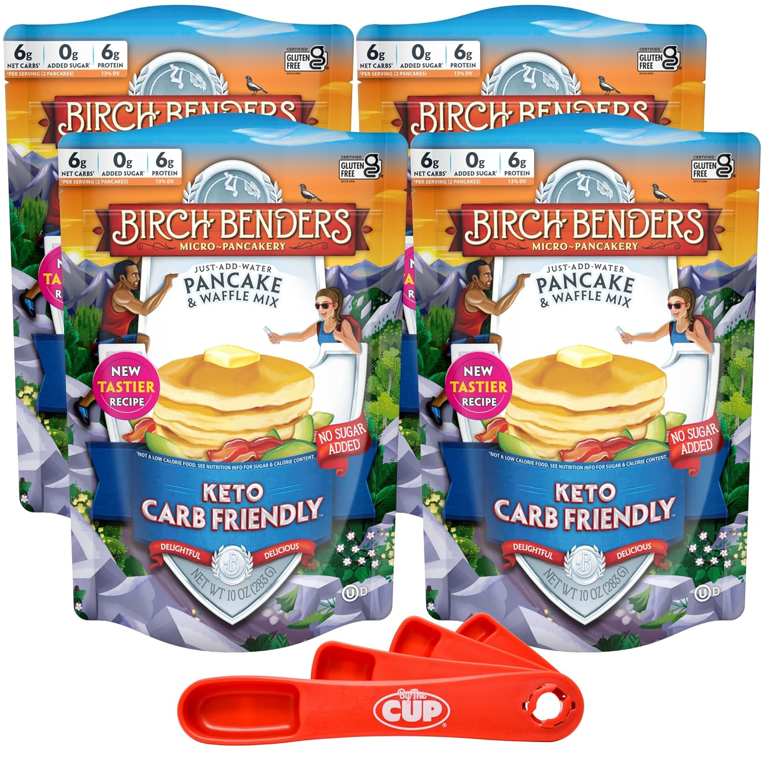 Birch Benders Keto Pancake and Waffle Mix with Swivel Spoons