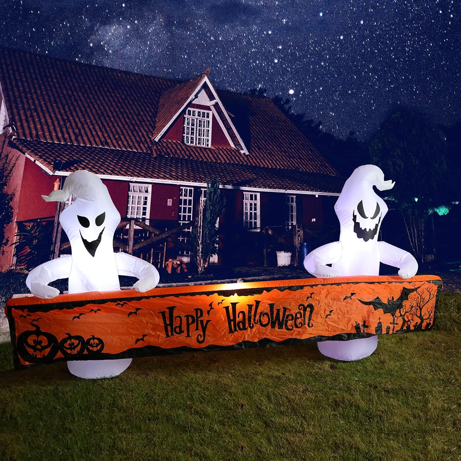 MUMTOP 8 Ft Long Inflatable Outdoor Halloween Decoration