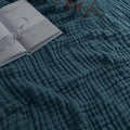King Size Muslin Blanket 108in x 90in - Lightweight 6-Layer Comfort