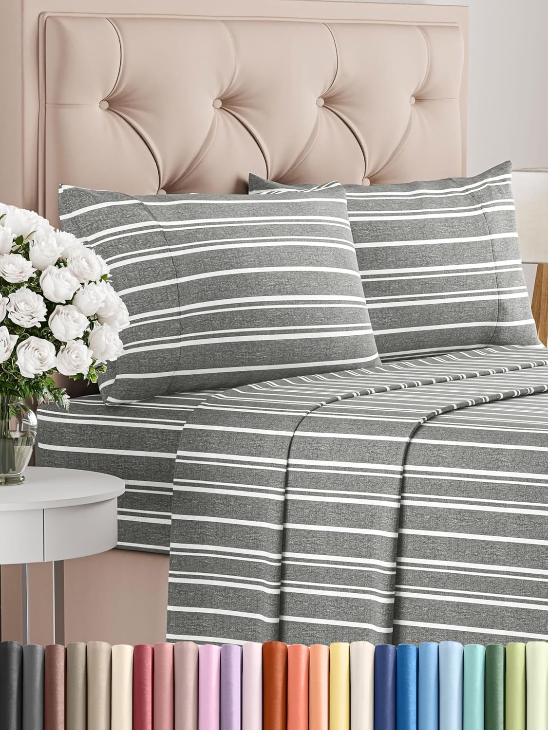 Cal King Size 4 Piece Sheet Set - Comfy Cooling Bed Sheets