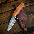 BIGCAT ROAR Predator Hunter Damascus Fixed Blade Knife - Durable