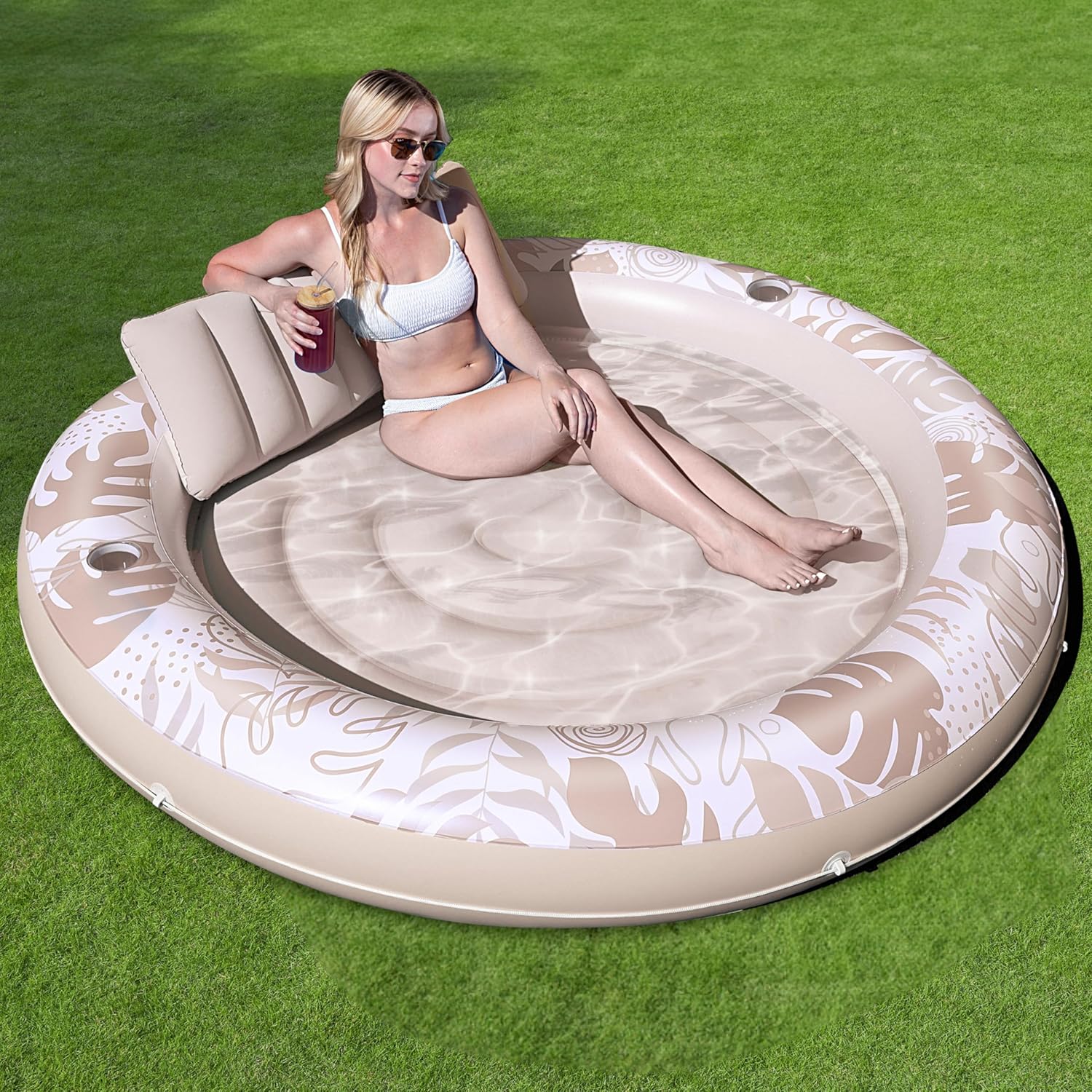 SLOOSH Inflatable Tanning Pool Lounger Float for Ultimate Relaxation