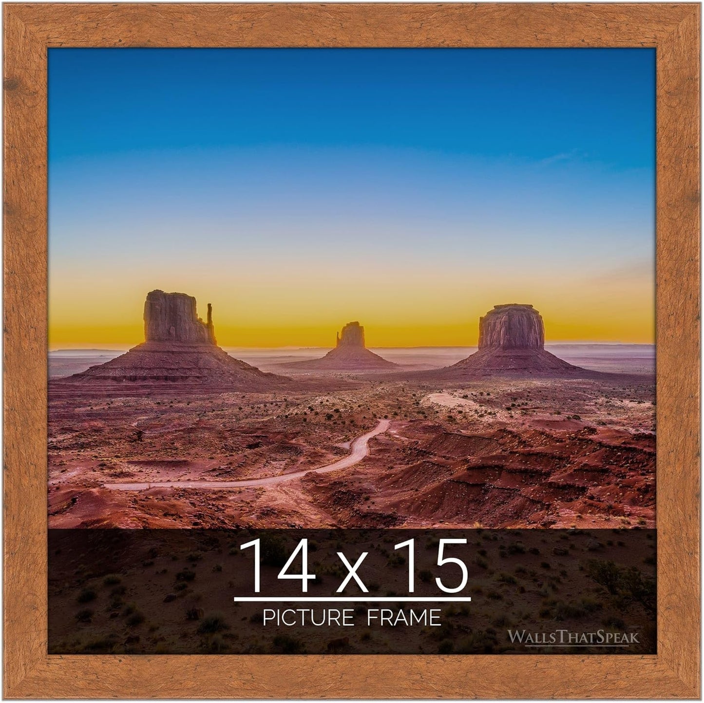 Light Walnut Rustic Pine Picture Frame for Puzzles and Photos