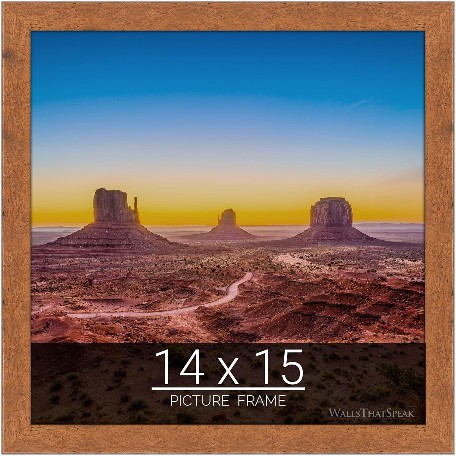 Light Walnut Rustic Pine Picture Frame for Puzzles and Photos