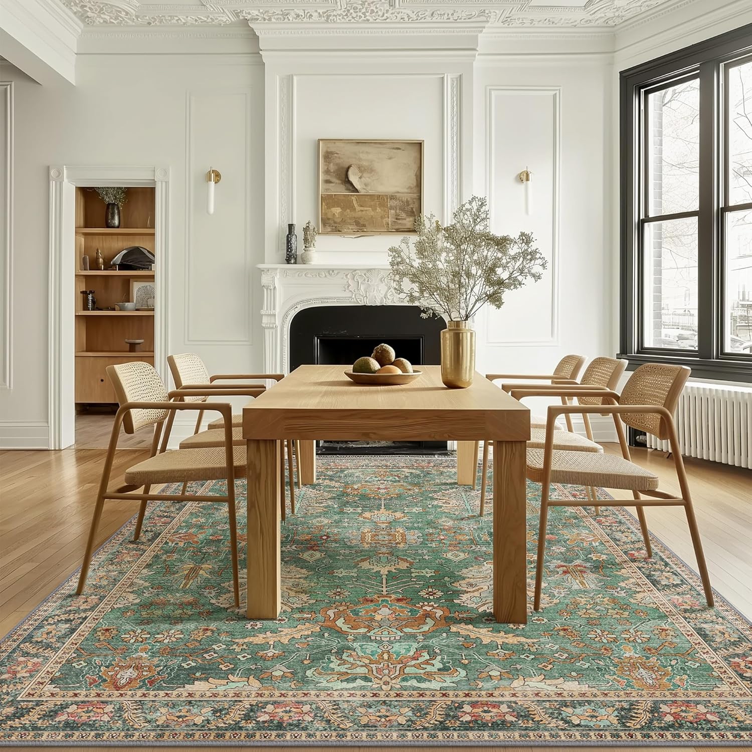 Bavni Washable Rug 6x9 Area Rug for Bedroom and Living Room
