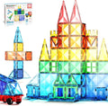 PicassoTiles 63 Piece Diamond Magnetic Building Blocks - Car Included