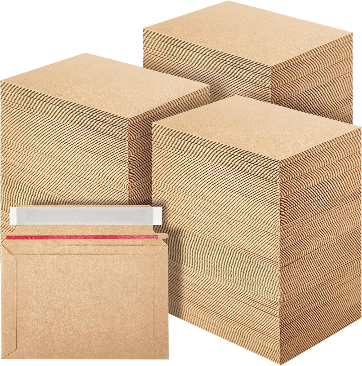 6.5 x 4.5 Inch Rigid Mailers for Photos and Documents - 300 Pcs