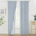 Vision Home Chambray Blue Full Blackout Curtains - Ultimate Darkness in Style!