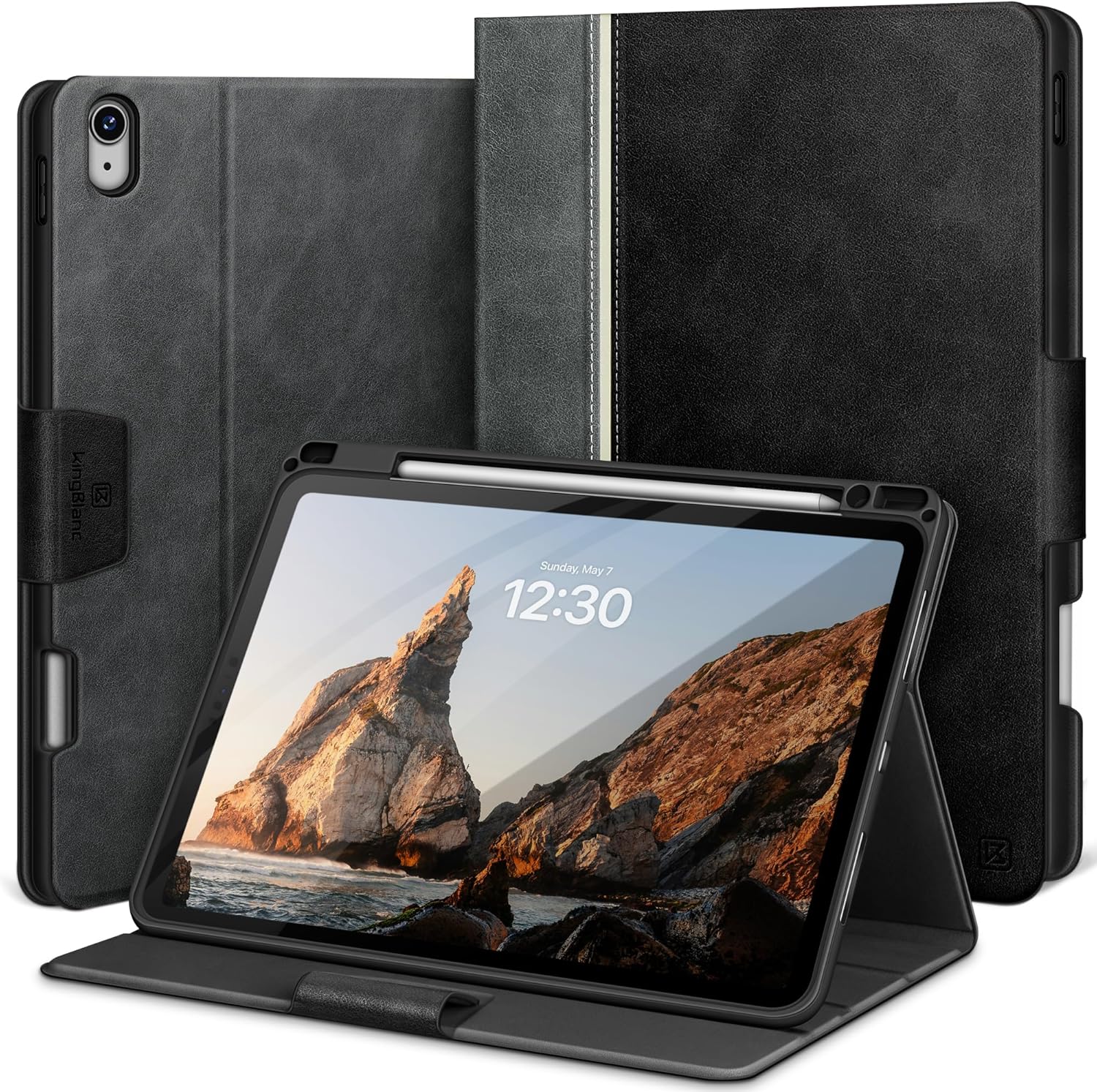 KingBlanc iPad Air 11-inch Case with Pencil Holder and Stand