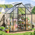4x6 FT Quick Setup Polycarbonate Greenhouse with Roof Vent - Easy