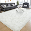 Tepook Super Soft Fluffy Rug 5 x 8 ft - Plush Cream Shaggy Comfort