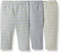 Baby Girls' Organic Cotton Legging Pack of 3 - Soft Stretch Everyday